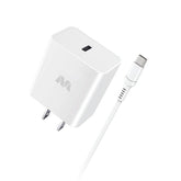 MyBat 2 - in - 1 22W Travel Charger with 4ft USB - C to USB - C Cable - WhiteMyBat Pro